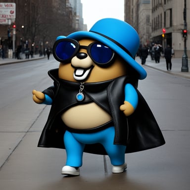 Go Blue Gopher, wearing black leather at the techno club, remains unbothered.