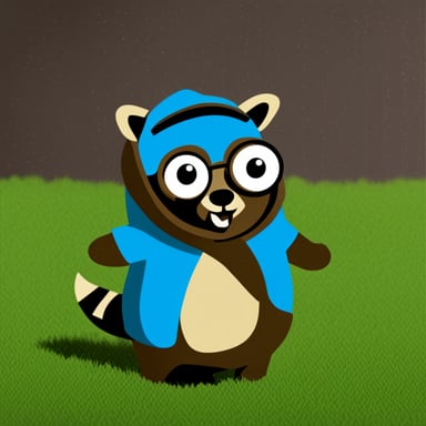 Go Blue Gopher as a raccoon.