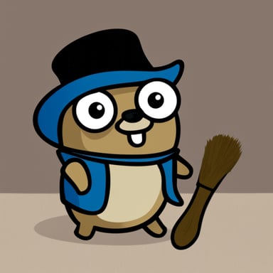 Go Blue Gopher as a raccoon.