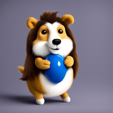 Go blue gopher as Shetland sheepdog.