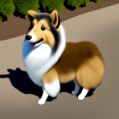 Go blue gopher as Shetland sheepdog.