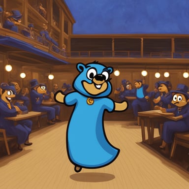 Go blue gopher dancing sevillanas.