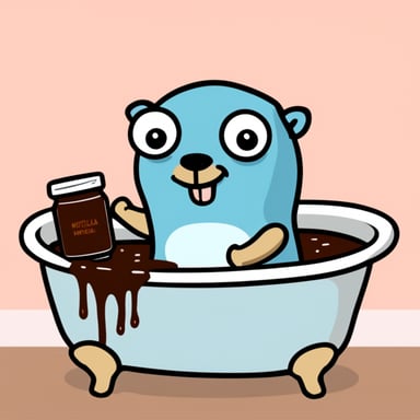 Go Blue Gopher in a bathtub full of Nutella.