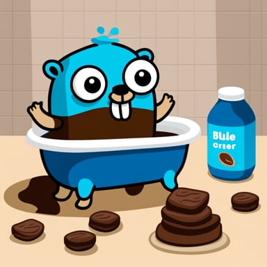 Go Blue Gopher in a bathtub full of Nutella.