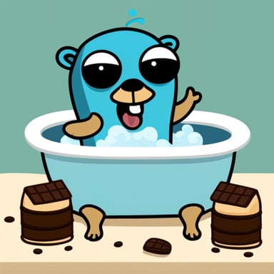 Go Blue Gopher in a bathtub full of Nutella.