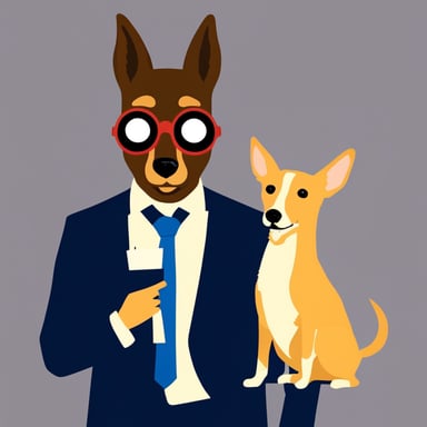 Go blue gopher with a podenco.
