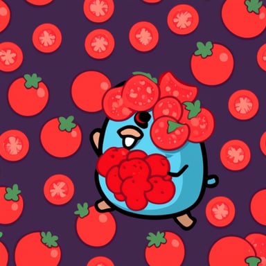 Go Blue Gopher in a tomato fight.