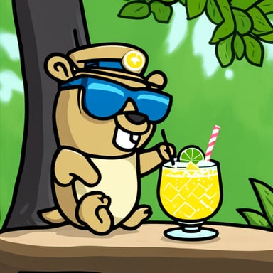 Go Blue Gopher enjoying a caipirinha.