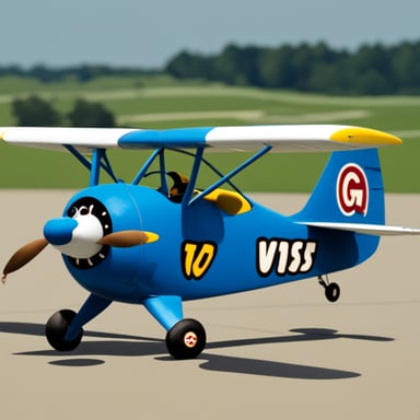 Go Blue Gopher flying in a plane.