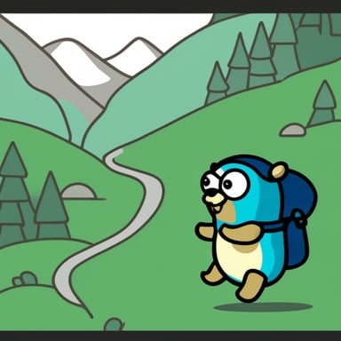 Go Blue Gopher doing paragliding.