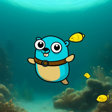 Go Blue Gopher goes free diving.