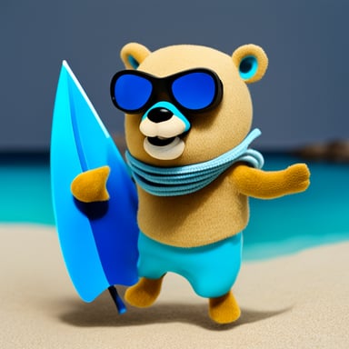 Go Blue Gopher with mask, snorkel, and fins free diving.