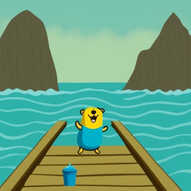 Go Blue Gopher parting the sea