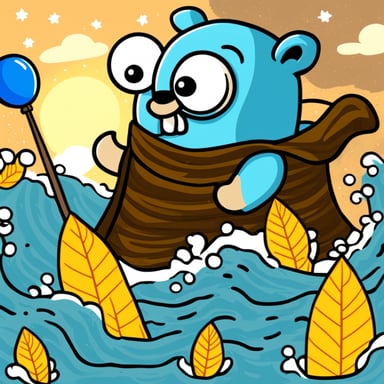 Go Blue Gopher parting the sea