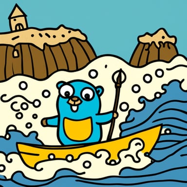 Go Blue Gopher parting the sea