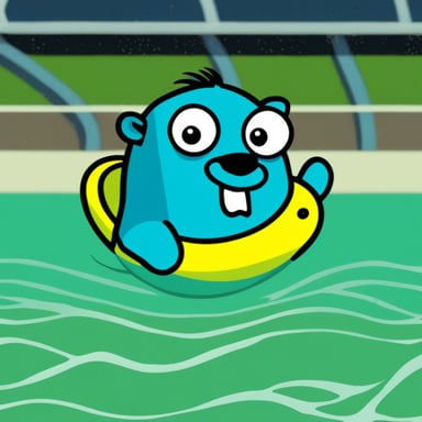 Go Blue Gopher as the Underwater Rugby Gopher