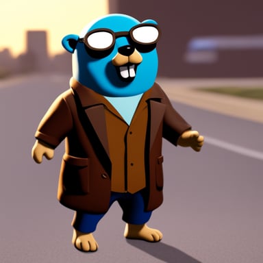 Go Blue Gopher as a GTA character.