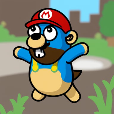 Go Blue Gopher as Super Mario