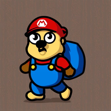 Go Blue Gopher as Super Mario