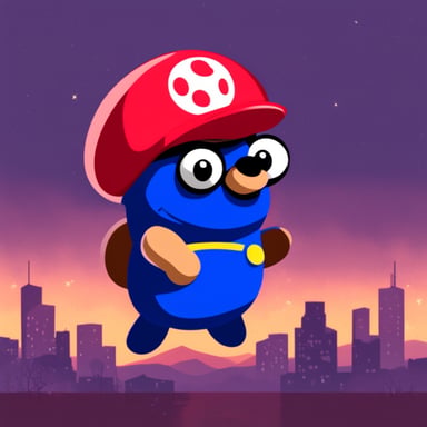 Go Blue Gopher as Super Mario