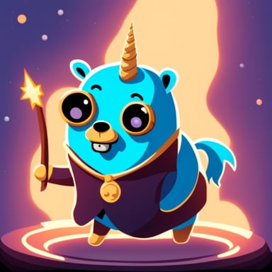 Go Blue Gopher as a unicorn