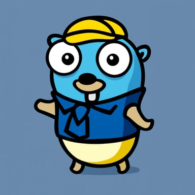 Go blue gopher as Zuckerberg