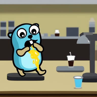 A go blue gopher vomiting
