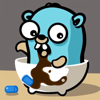 A go blue gopher vomiting