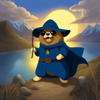 Go Blue Gopher as a character in New Zealand's Lord of the Rings setting.