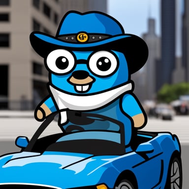 Go Blue Gopher is not a car with a black Mustang GT muscle car.