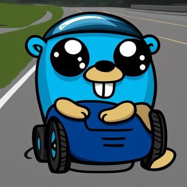 Go Blue Gopher is not a car with a black Mustang GT muscle car.