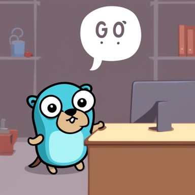 With a sad face expression, Go Blue Gopher has a nil pointer exception.