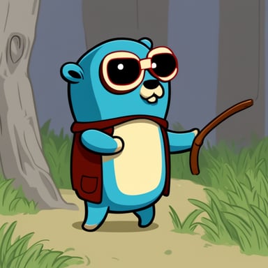 With a sad face expression, Go Blue Gopher has a nil pointer exception.