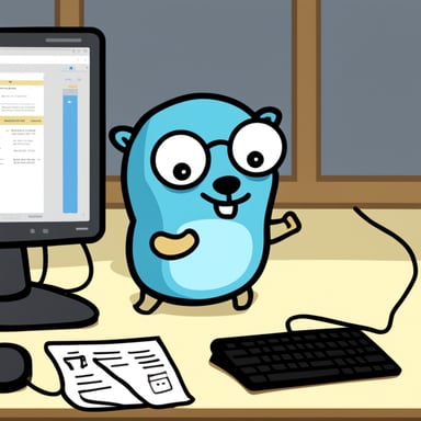 Go Blue Gopher has encountered a nil pointer exception, and the pc is overheating.