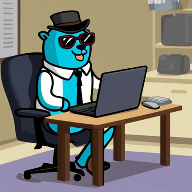 Go Blue Gopher has encountered a nil pointer exception, and the pc is overheating.