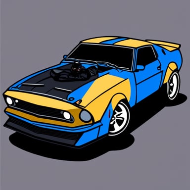Go Blue Gopher as the Knight Rider with a Mustang GT.