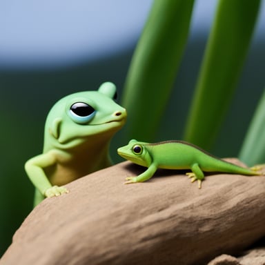 Go Blue Gopher stroking a Madagascar day gecko