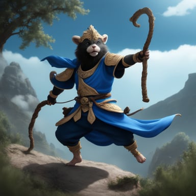 Go Blue Gopher acts as Wukong from the game Black Myth.