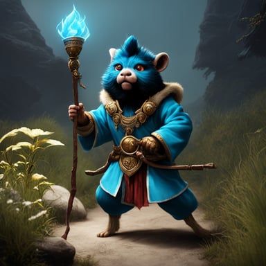 Go Blue Gopher acts as Wukong from the game Black Myth.