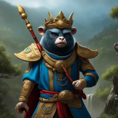 Go Blue Gopher acts as the Monkey King from the game Black Myth and has a very realistic outlook.