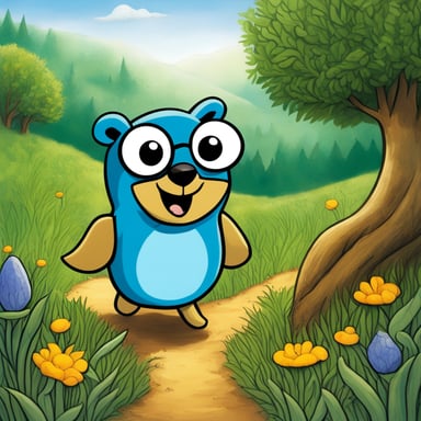In a sun-kissed meadow, where the grass whispers secrets, a go blue Gopher named Jasper embarks on an adventure. The hidden tunnels, intricate and vast, weave through the earth like threads in a tapestry. Jasper seeks the legendary Crystal Carrot, a treasure said to grant wisdom and insight. Along his journey, go blue Gopher encounters unexpected companions: Bella, a wise owl who shares her knowledge of the woods, and Max, a curious rabbit fascinated by the world above. Together, they navigate challenges and uncover the secrets of the meadow, forging a bond of friendship and discovery.