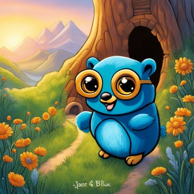 In a sun-kissed meadow, where the grass whispers secrets, a go blue Gopher named Jasper embarks on an adventure. The hidden tunnels, intricate and vast, weave through the earth like threads in a tapestry. Jasper seeks the legendary Crystal Carrot, a treasure said to grant wisdom and insight. Along his journey, go blue Gopher encounters unexpected companions: Bella, a wise owl who shares her knowledge of the woods, and Max, a curious rabbit fascinated by the world above. Together, they navigate challenges and uncover the secrets of the meadow, forging a bond of friendship and discovery.