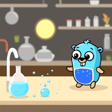 Go Blue Gopher is learning about splitting water into hydrogen and oxygen.