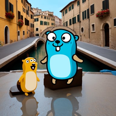 Go Blue Gopher explores Italy.