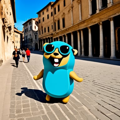 Go Blue Gopher explores Italy.
