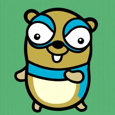 Go blue gopher in a pokeball