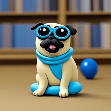 Go Blue Gopher as a pug dog.