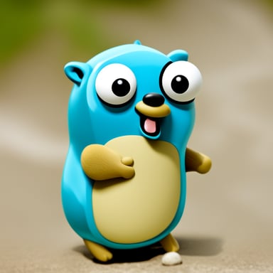 Go blue gopher with his tongue out