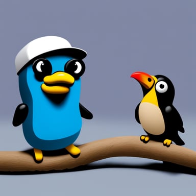 Go Blue Gopher with Toucan