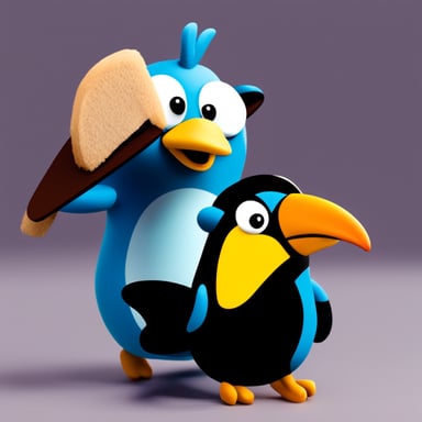 Go Blue Gopher with Toucan